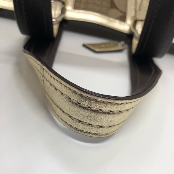 Authentic Coach Gold Tote - Picture 6 of 11